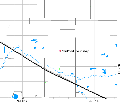 Manfred township, ND map