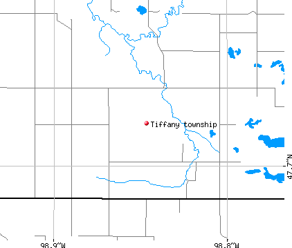 Tiffany township, ND map