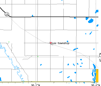Lee township, ND map