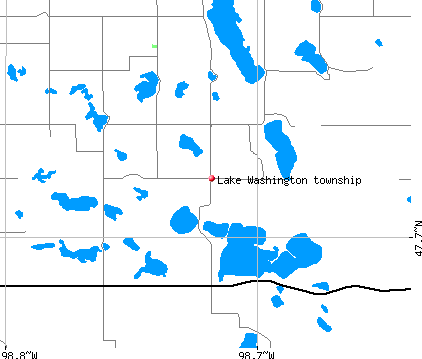 Lake Washington township, ND map