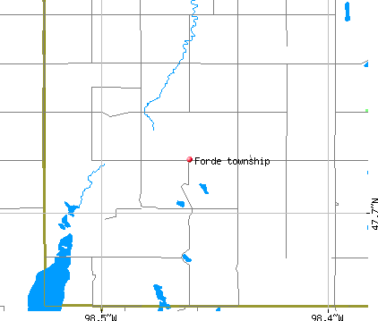 Forde township, ND map