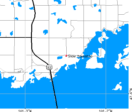 Snow township, ND map