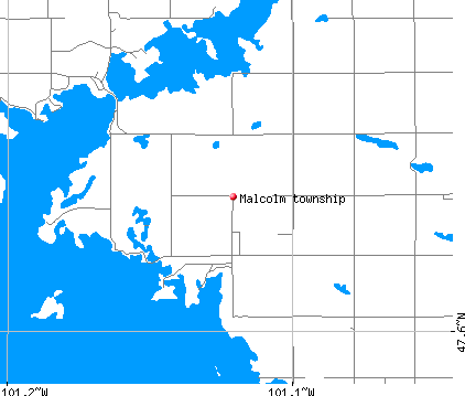 Malcolm township, ND map