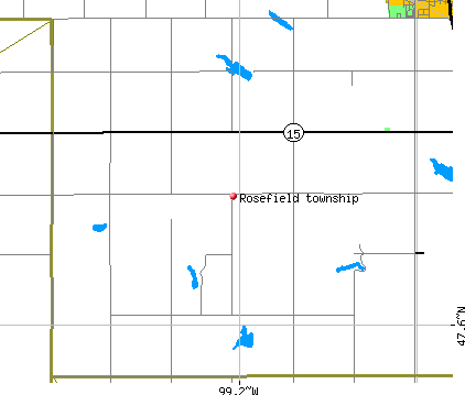 Rosefield township, ND map