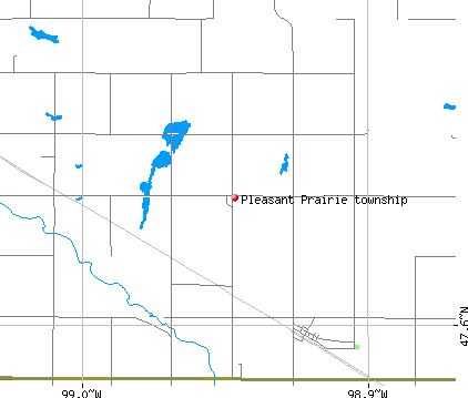Pleasant Prairie township, ND map