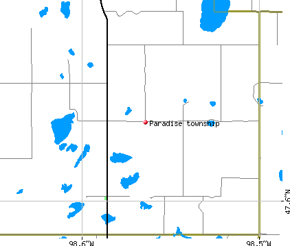 Paradise township, ND map
