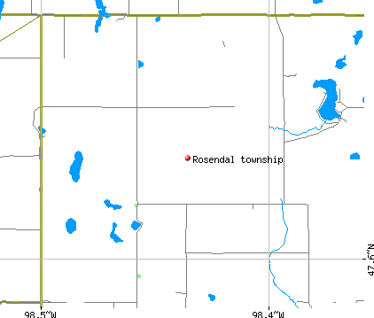 Rosendal township, ND map