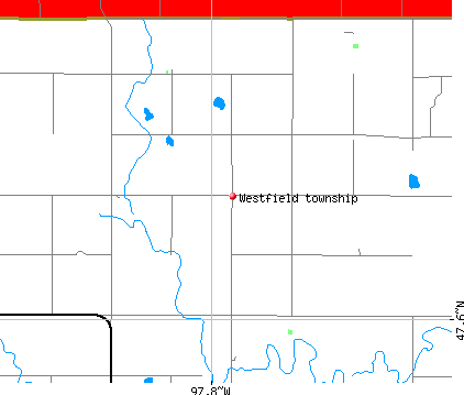 Westfield township, ND map