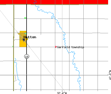 Garfield township, ND map