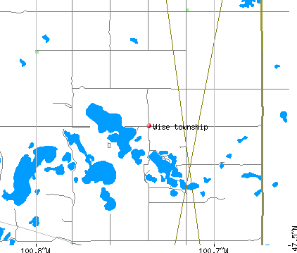 Wise township, ND map