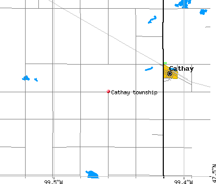 Cathay township, ND map
