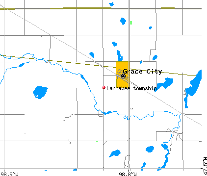 Larrabee township, ND map