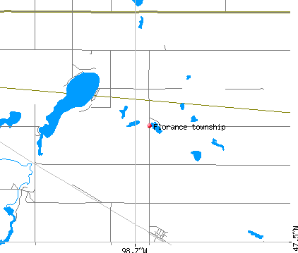 Florance township, ND map