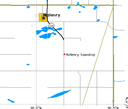 McHenry township, ND map