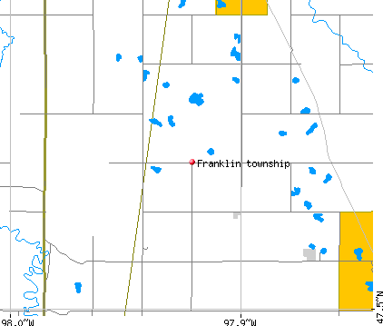 Franklin township, ND map