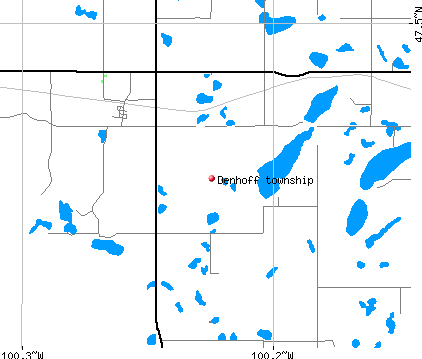 Denhoff township, ND map