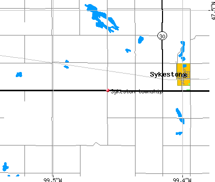 Sykeston township, ND map