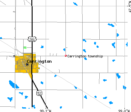 Carrington township, ND map
