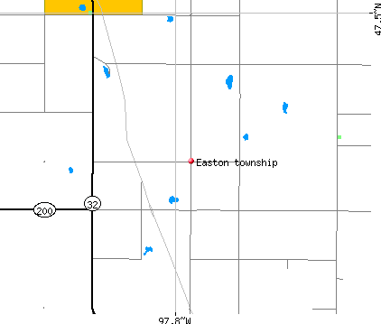 Easton township, ND map