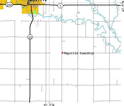 Mayville township, ND map