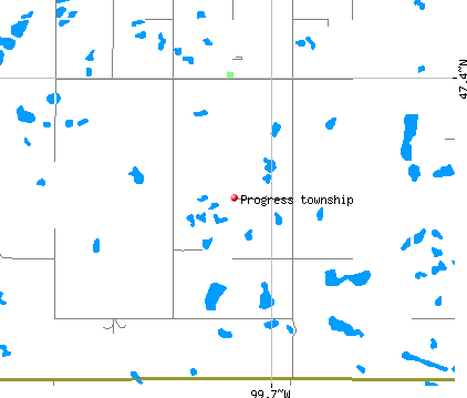 Progress township, ND map