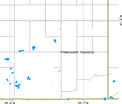 Hawksnest township, ND map
