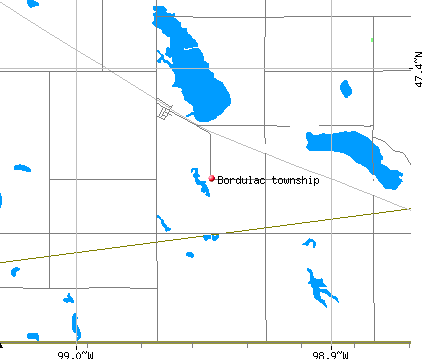 Bordulac township, ND map