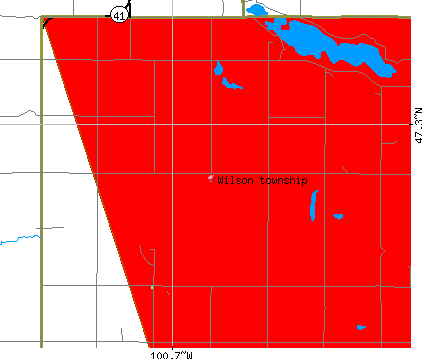 Wilson township, ND map
