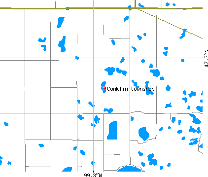 Conklin township, ND map