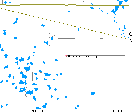 Glacier township, ND map