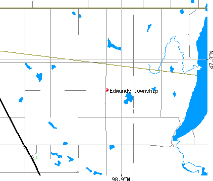 Edmunds township, ND map