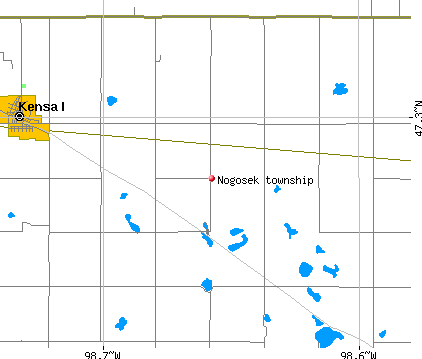 Nogosek township, ND map