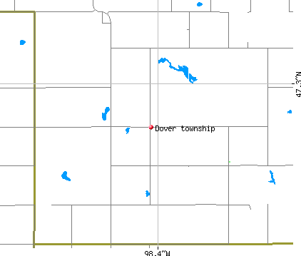 Dover township, ND map