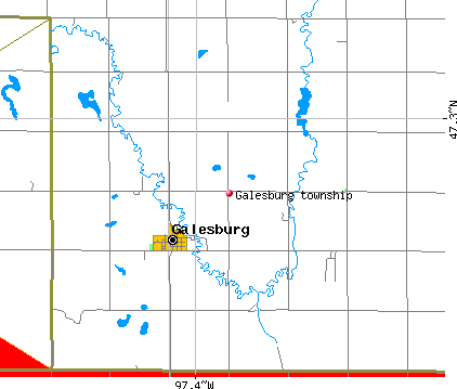 Galesburg township, ND map