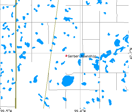 Gerber township, ND map