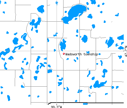 Wadsworth township, ND map