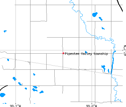Pipestem Valley township, ND map