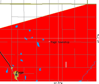 Page township, ND map