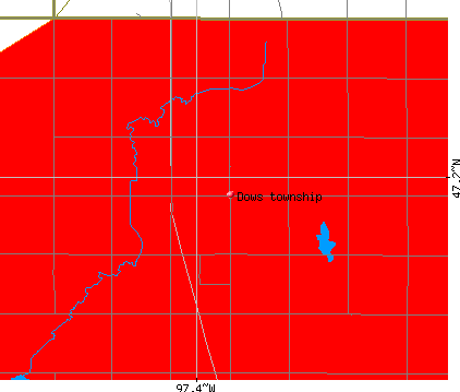 Dows township, ND map