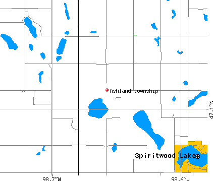 Ashland township, ND map