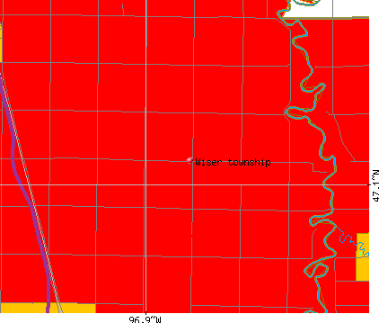 Wiser township, ND map