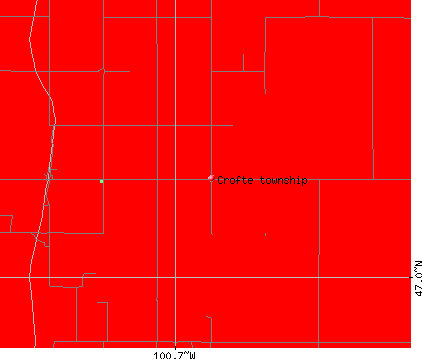 Crofte township, ND map