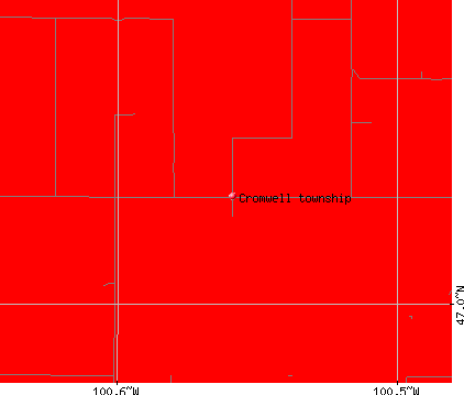 Cromwell township, ND map