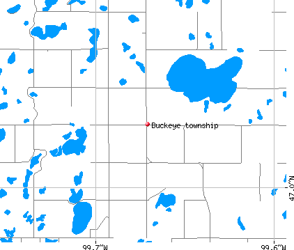 Buckeye township, ND map