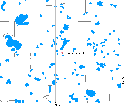 Iosco township, ND map