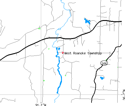 West Roanoke township, AR map
