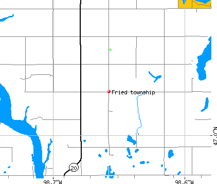 Fried township, ND map