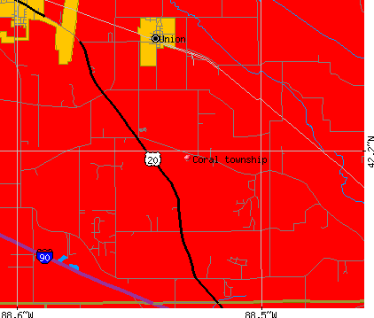 Coral township, IL map