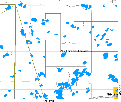 Peterson township, ND map