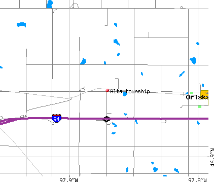 Alta township, ND map